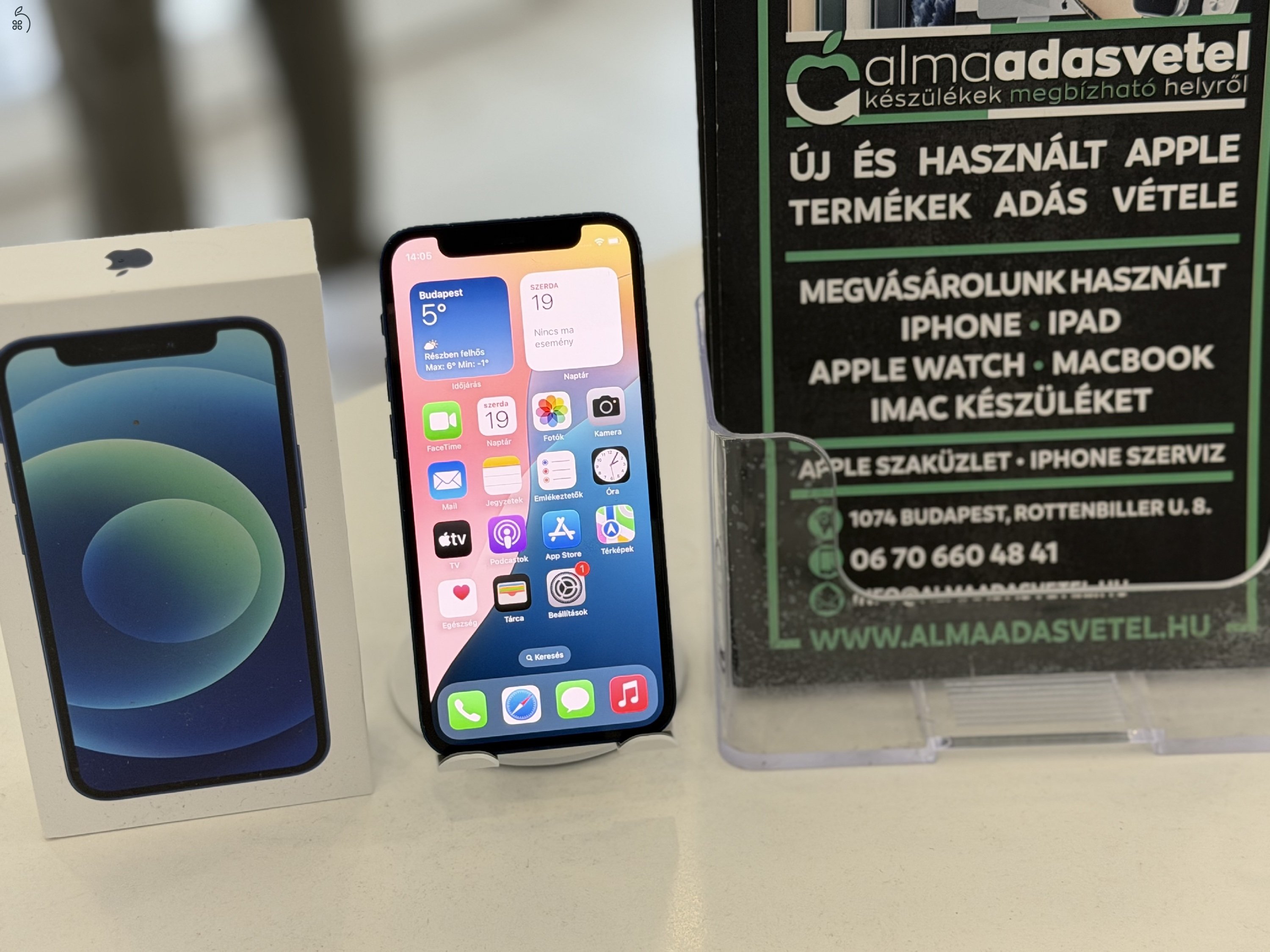 iPhone 12 Mini 128GB Független Használt/1-3 hónap gar./Akku 100%/p4580