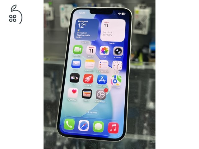 Iphone 13 128GB Fehér, 100% Új Akkuval, Garanciával, Üzletből
