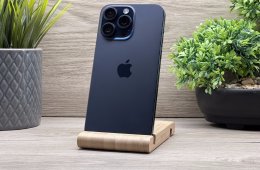 iPhone 15 Pro Max Blue Titanium 256GB 2 ÉV Garanciával Számlával 93% Akku