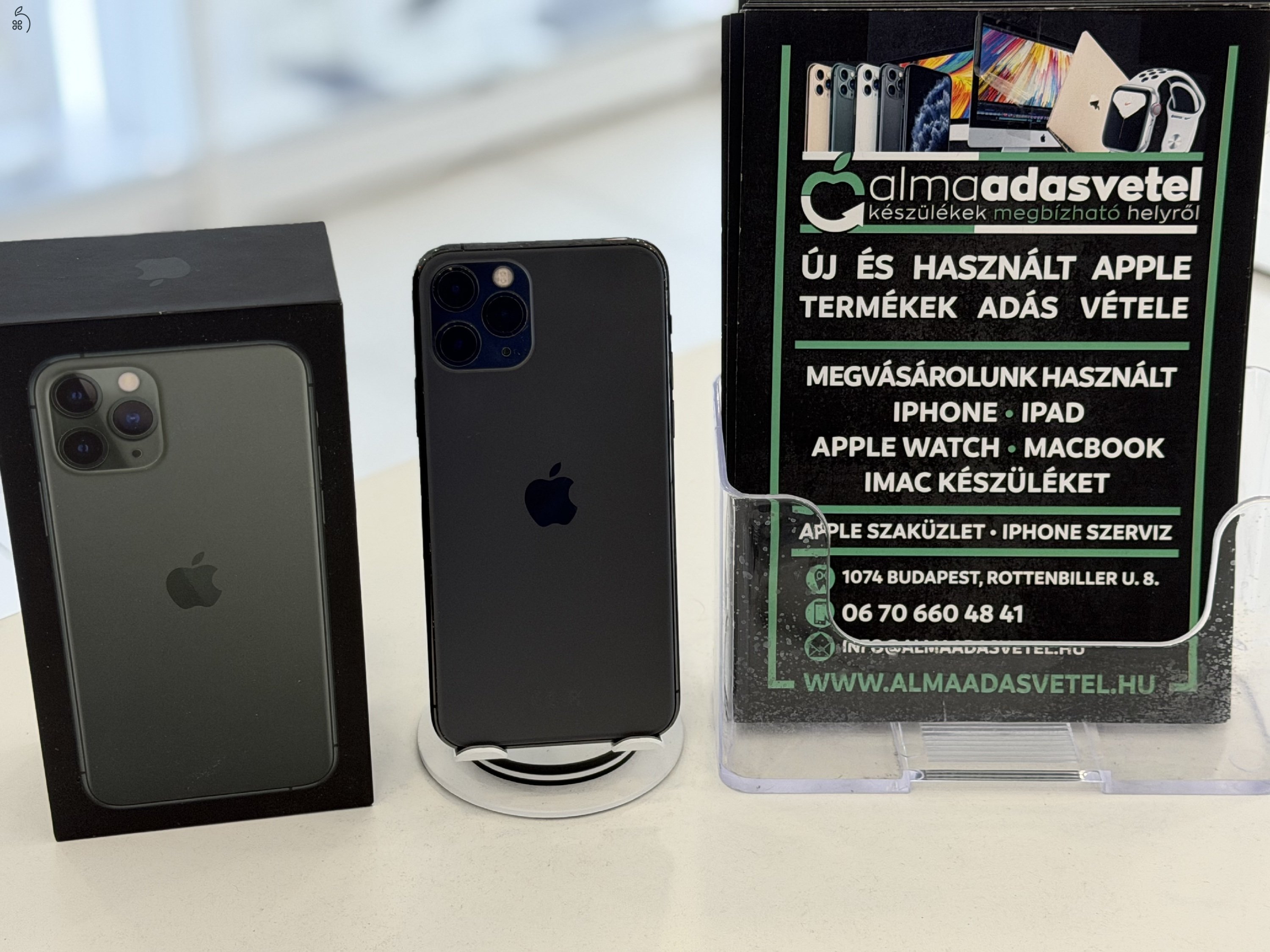 iPhone 11 Pro 64GB Fekete Független Használt/1-3 hónap gar./Akku 100%/p4581