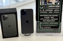 iPhone 11 Pro 64GB Fekete Független Használt/1-3 hónap gar./Akku 100%/p4581