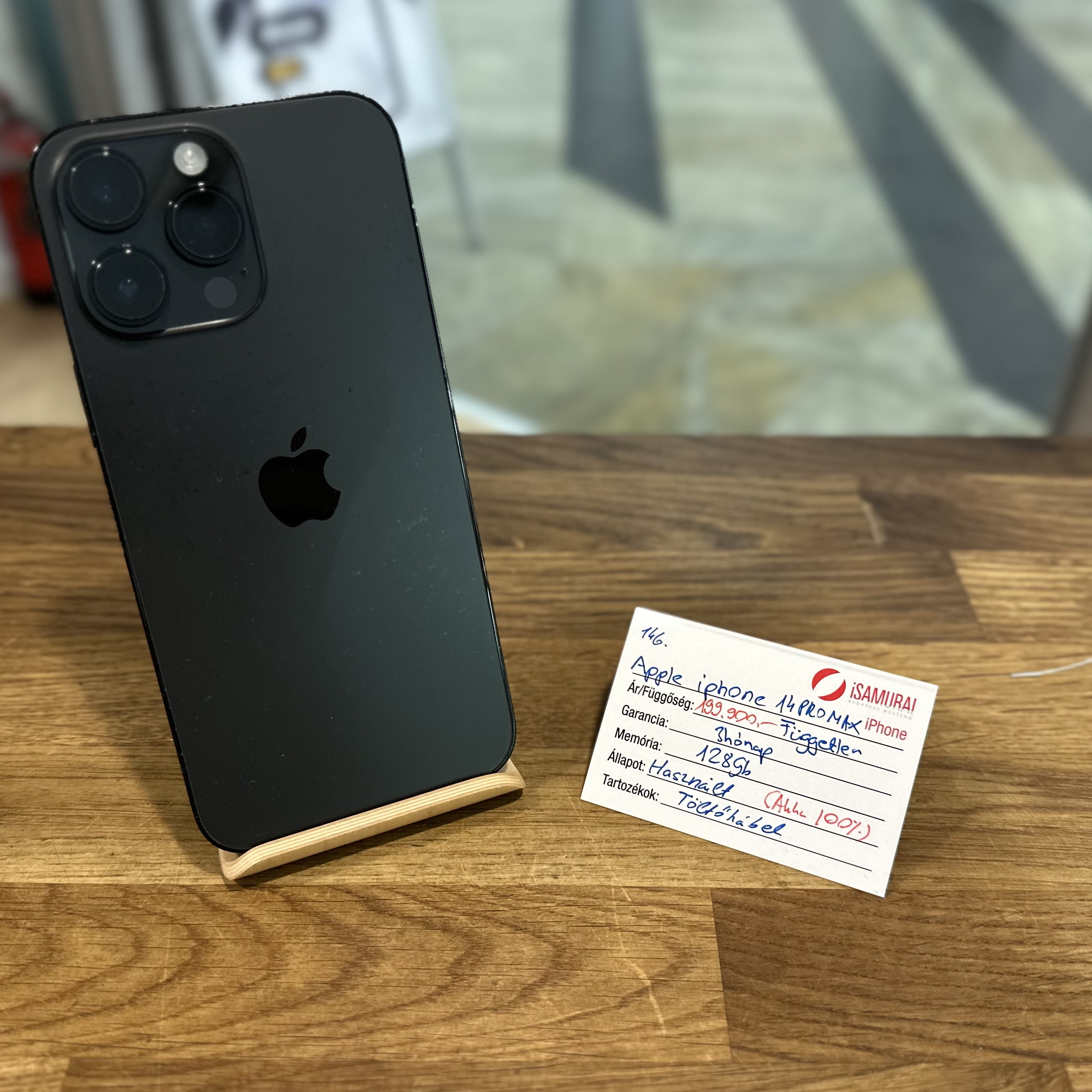 Apple iPhone 14 Pro Max - 128 GB - Space Black - Akku 100% (146.)