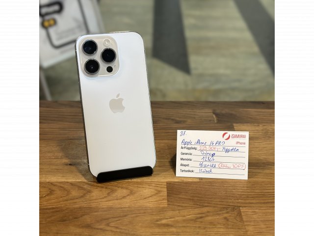 87. Apple iPhone 14 Pro - 128 GB - Silver - Új akku