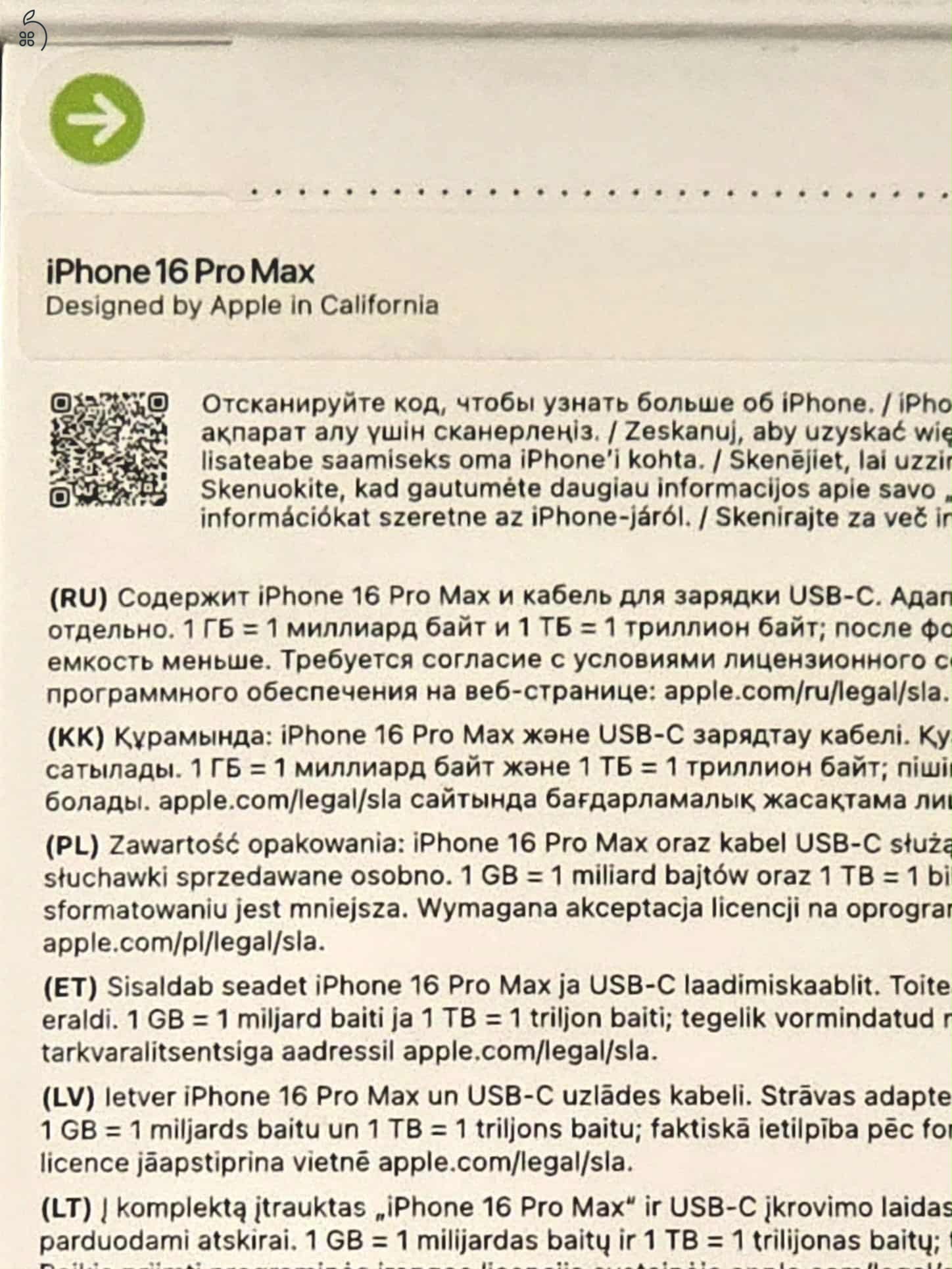 Aktiválatlan Apple iPhone 16 Pro Max 512 GB (Fekete Titán) – Gyári Garival!