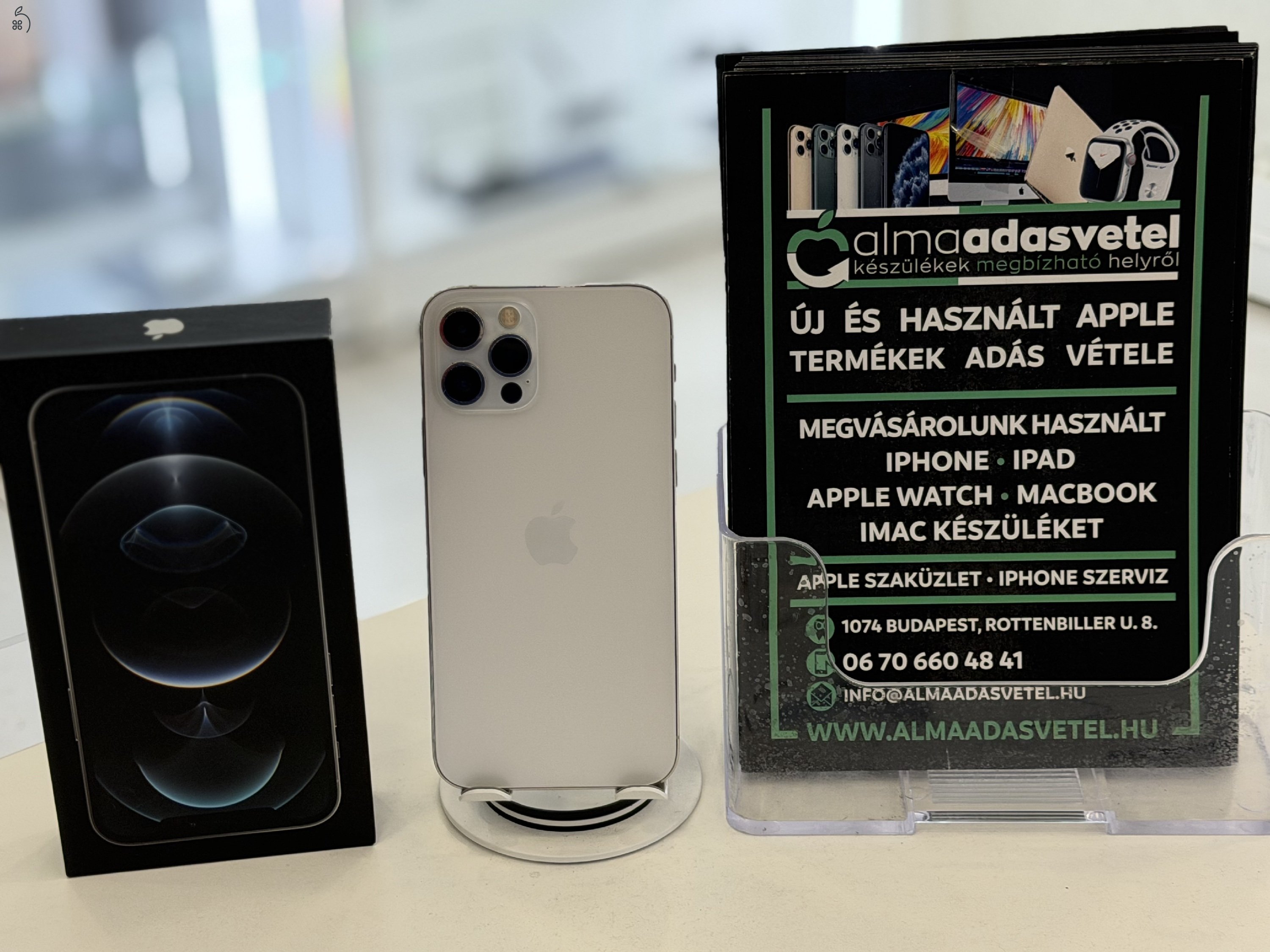 iPhone 12 Pro 128GB Yettel Használt/1 hónap gar./Akku 100%/p4587