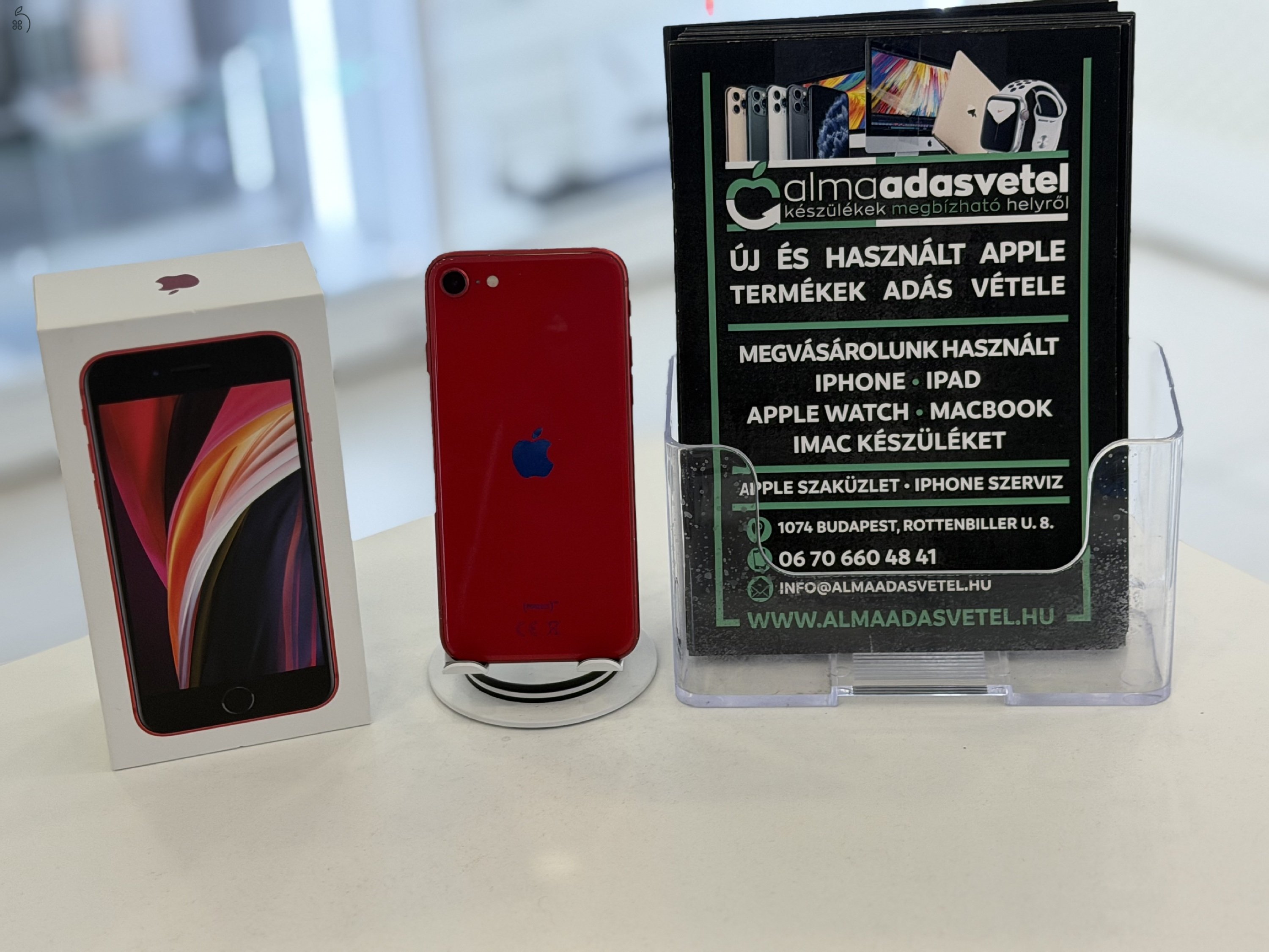 iPhone SE 64GB 2Gen. Független Használt/1-3 hónap gar./Akku 100%/p4588