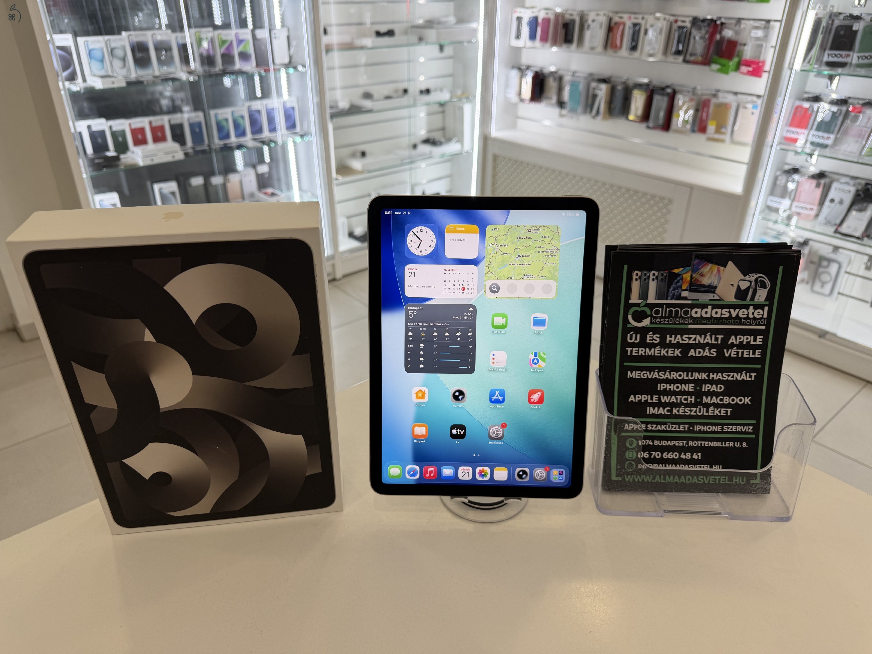 iPad Air 5 64GB M1 Wifi Újszerű/1-3 hónap gar./Akku 85%/p4591