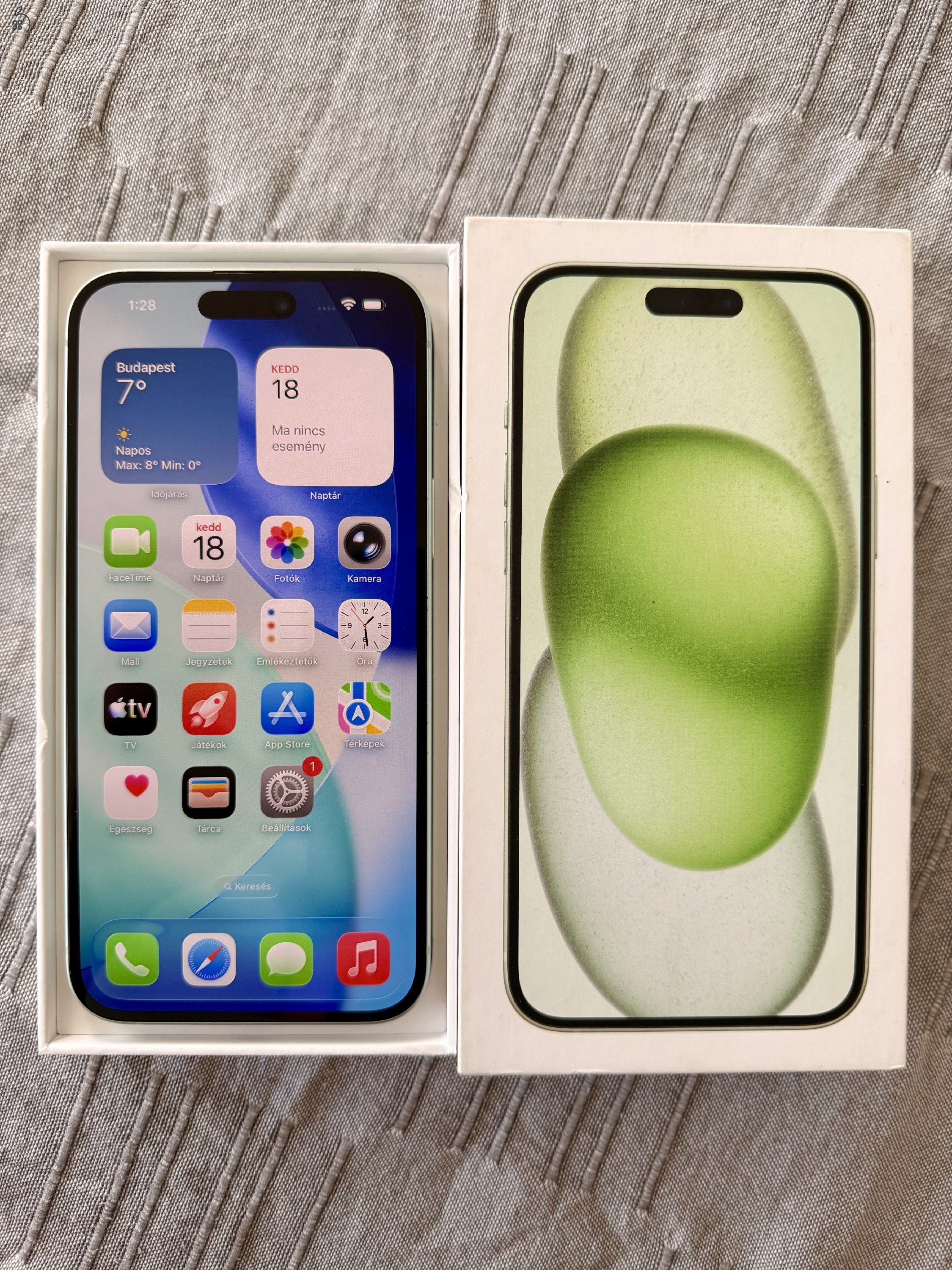 Eladó iPhone 15 Plus Green 128GB -// GARANCIA 2026 októberig