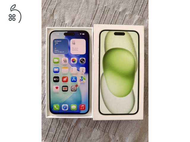 Eladó iPhone 15 Plus Green 128GB -// GARANCIA 2026 októberig