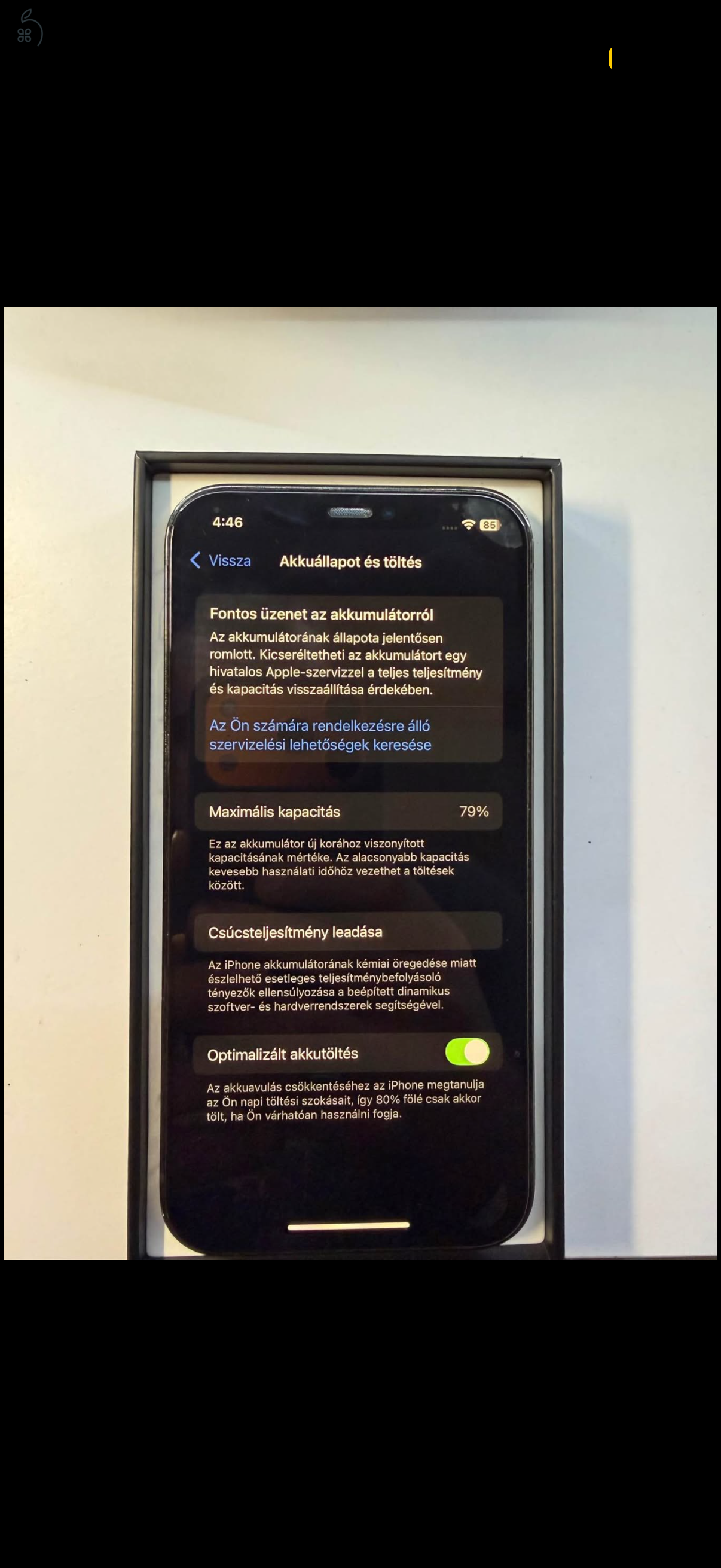 ???? iPhone 12 Pro 128GB – Hibátlan, kártya független!!!