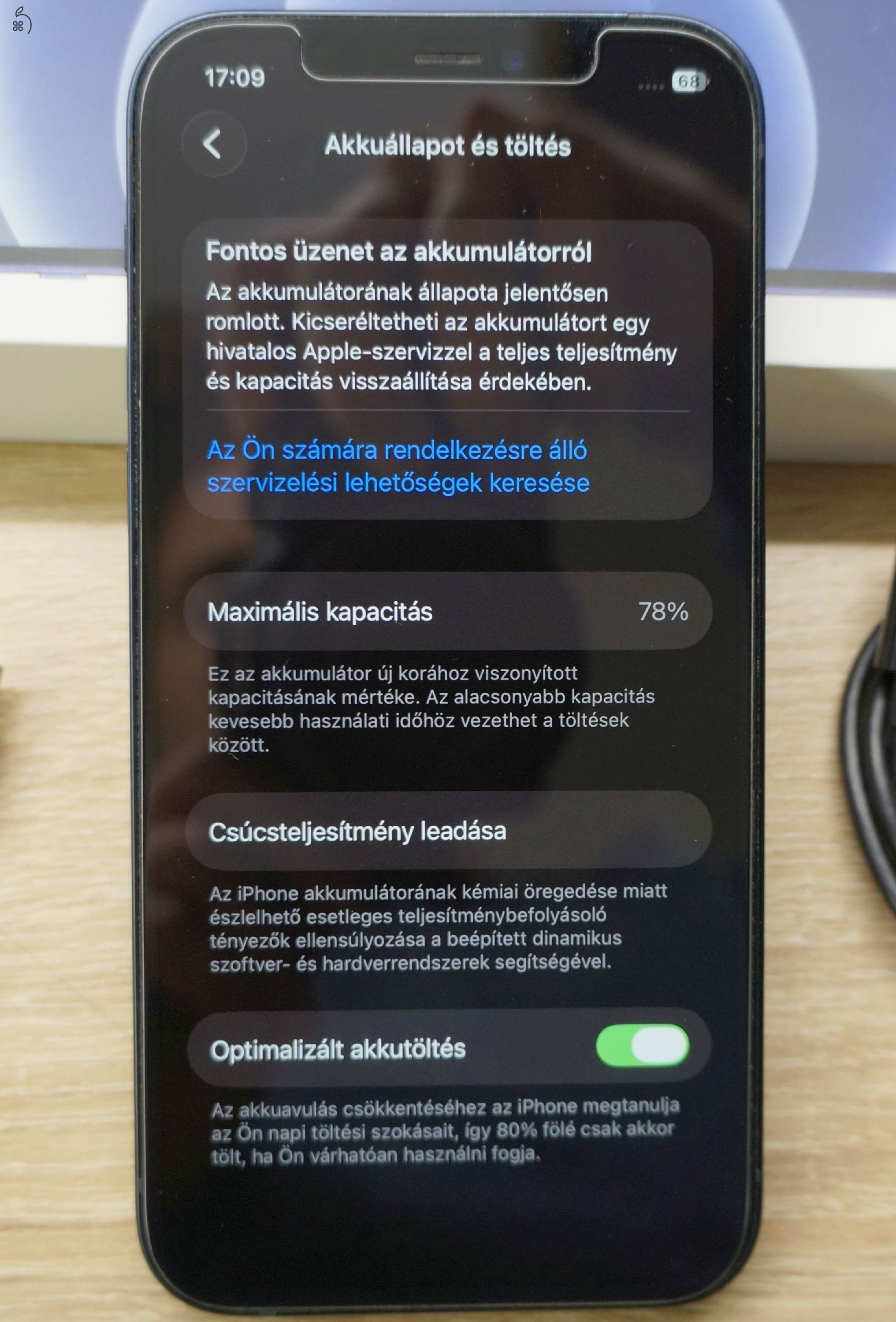 iPhone 12 64 GB kártyafüggetlen, fekete, újszerű állapot