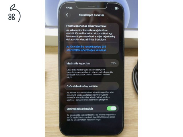 iPhone 12 64 GB kártyafüggetlen, fekete, újszerű állapot