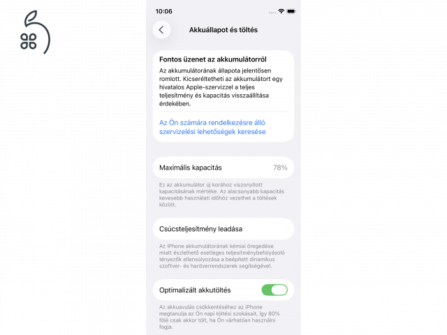 Iphone 12 mini 64GB karcmentes állapot 78% akku