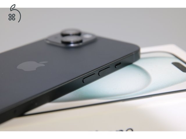 iPhone 15- 128 GB- Black, fekete – Új, sosem aktivált  + 40–50k extra