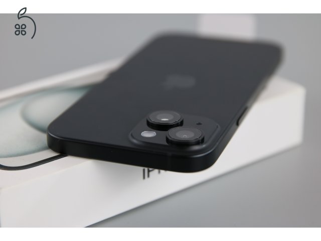 iPhone 15- 128 GB- Black, fekete – Új, sosem aktivált  + 40–50k extra