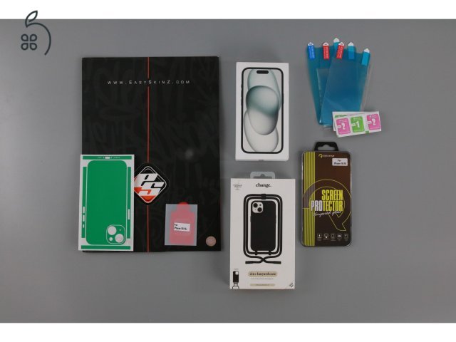 iPhone 15- 128 GB- Black, fekete – Új, sosem aktivált  + 40–50k extra