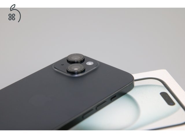 iPhone 15- 128 GB- Black, fekete – Új, sosem aktivált  + 40–50k extra