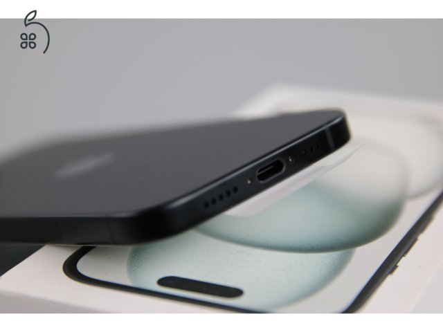 iPhone 15- 128 GB- Black, fekete – Új, sosem aktivált  + 40–50k extra