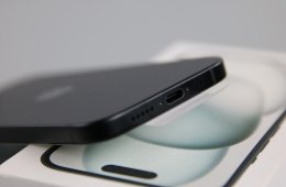 iPhone 15- 128 GB- Black, fekete – Új, sosem aktivált  + 40–50k extra