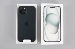 iPhone 15- 128 GB- Black, fekete – Új, sosem aktivált  + 40–50k extra