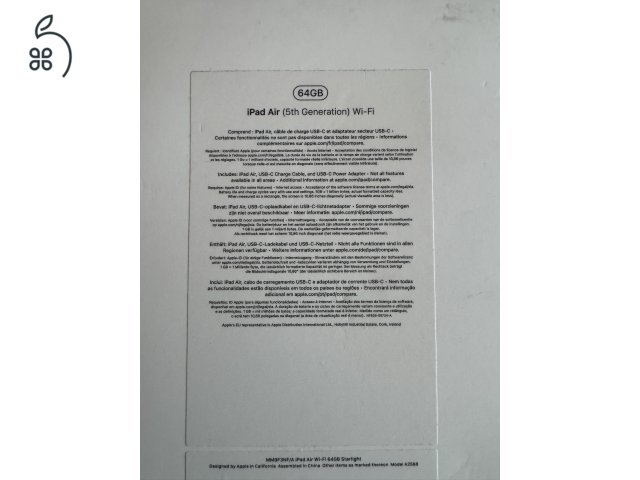 Eladó iPad Air 5. generáció – 64GB Wi-Fi – Starlight + Apple Pencil + eredeti Apple tok