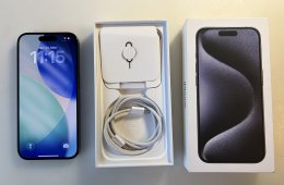 IPhone 15 Pro 256 GB titánkék független