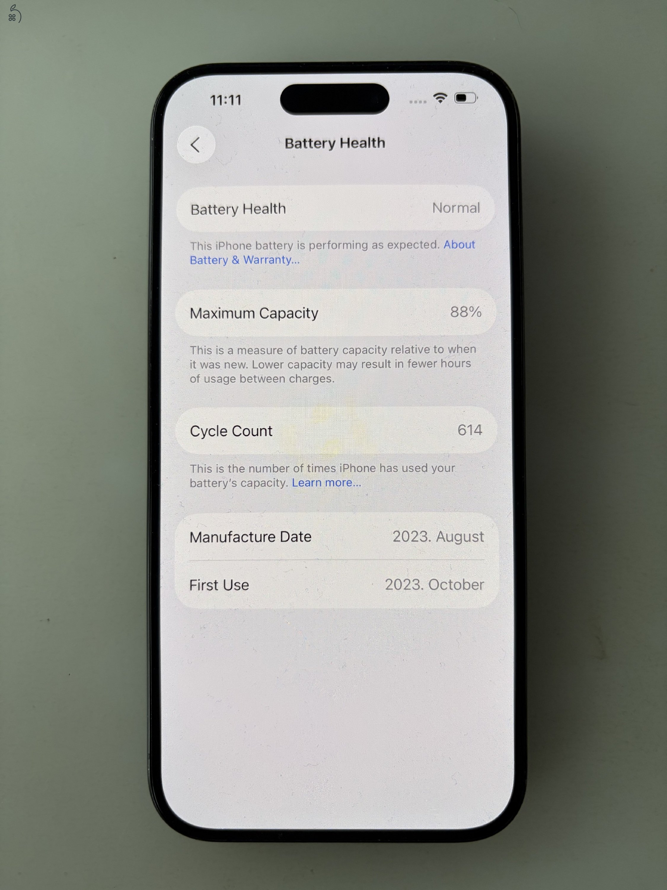 IPhone 15 Pro 256 GB titánkék független
