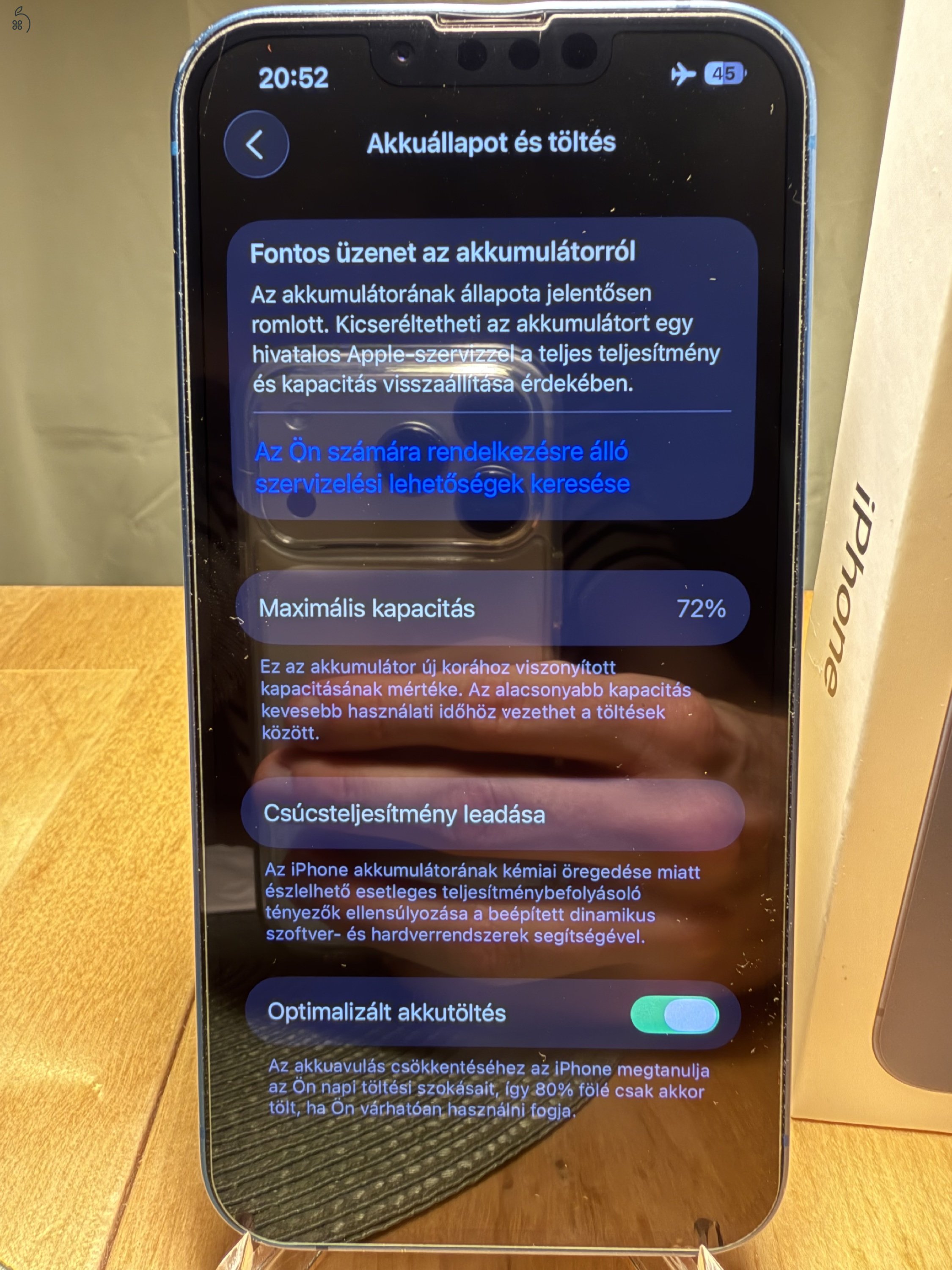 iPhone 13 256GB kék - Vodafone függő