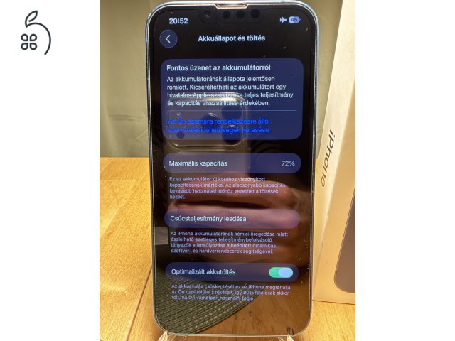 iPhone 13 256GB kék - Vodafone függő
