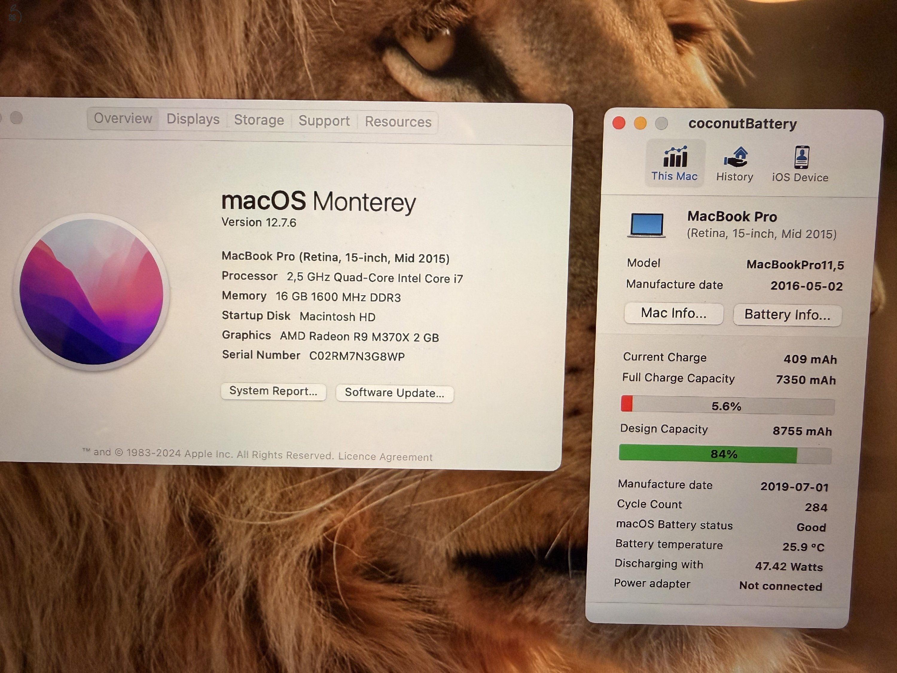 CTO, 2 TB SSD, Legutolsó szériás MBP Retina 15