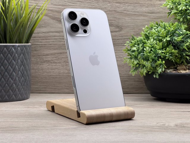 iPhone 16 Pro Max White Titanium 256GB 2 ÉV Garanciával Számlával 98% Akku