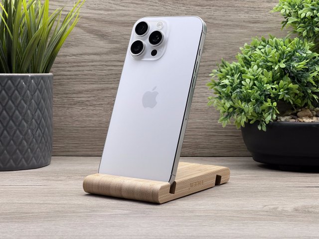 Hibátlan iPhone 16 Pro Max White Titanium 256GB 2 ÉV Garanciával Számlával 96% Akku