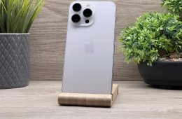 Hibátlan iPhone 16 Pro Max White Titanium 256GB 2 ÉV Garanciával 96%