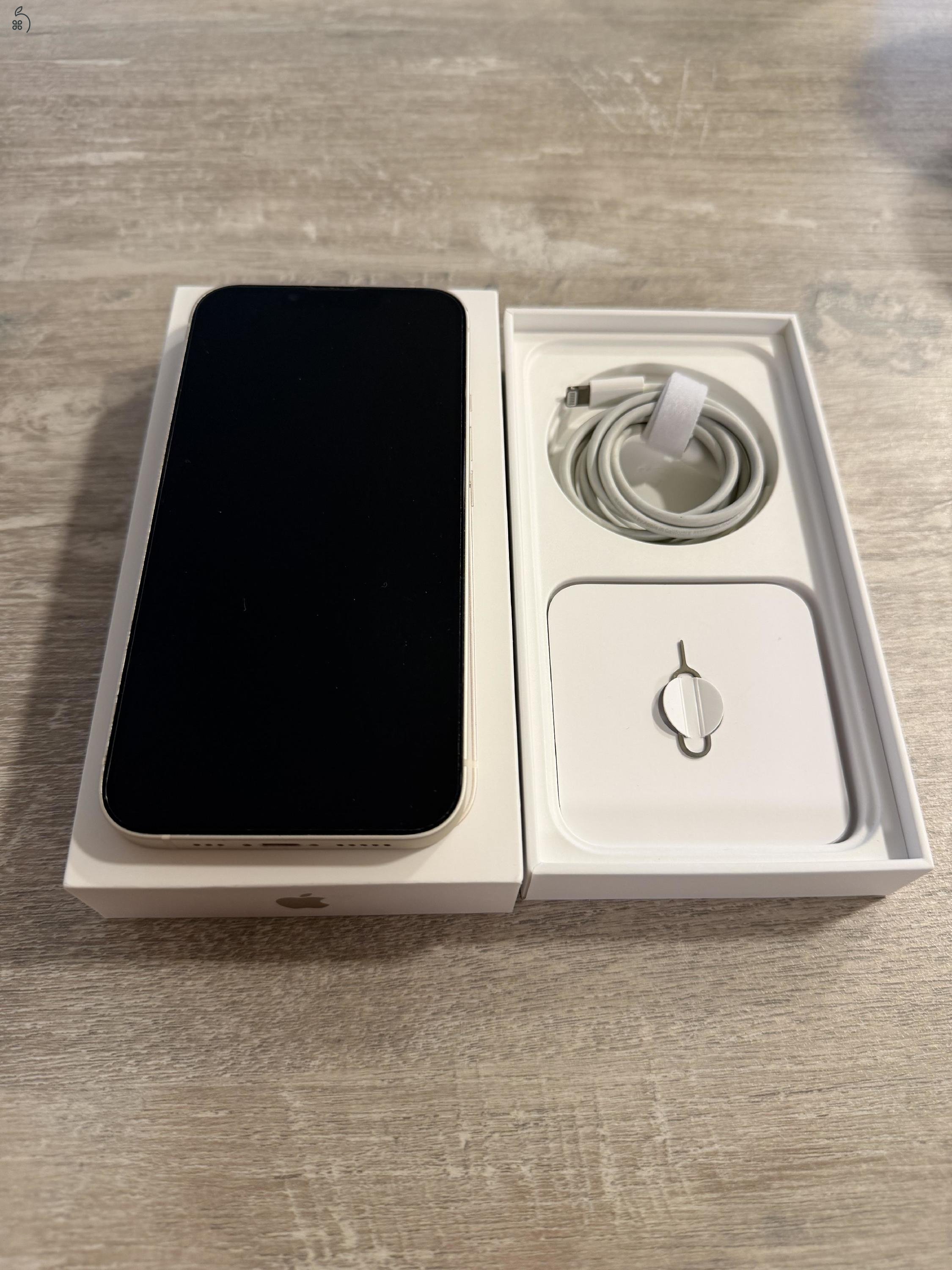 iPhone 13 128 GB független, fehér újszerű állapotban