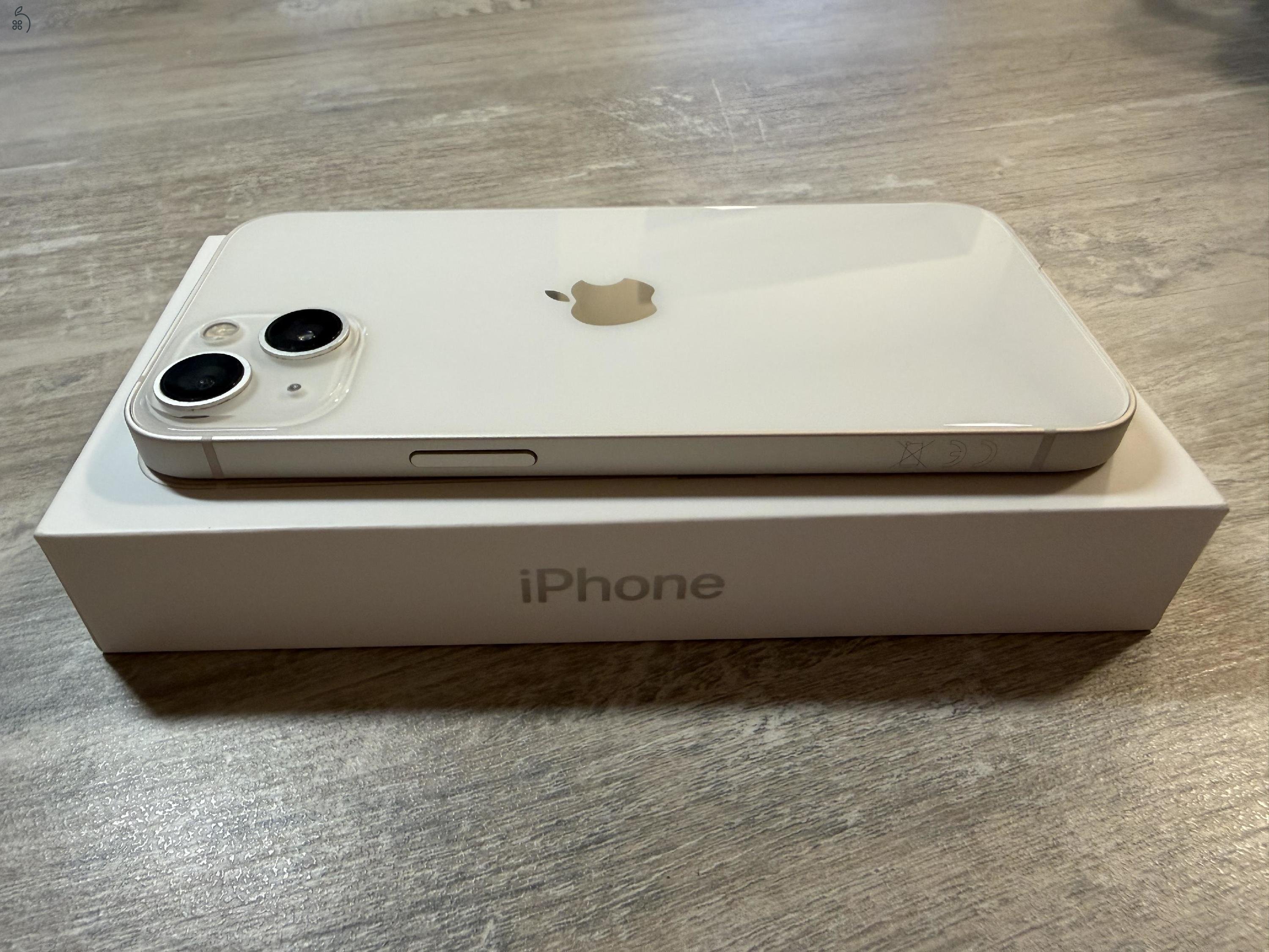 iPhone 13 128 GB független, fehér újszerű állapotban