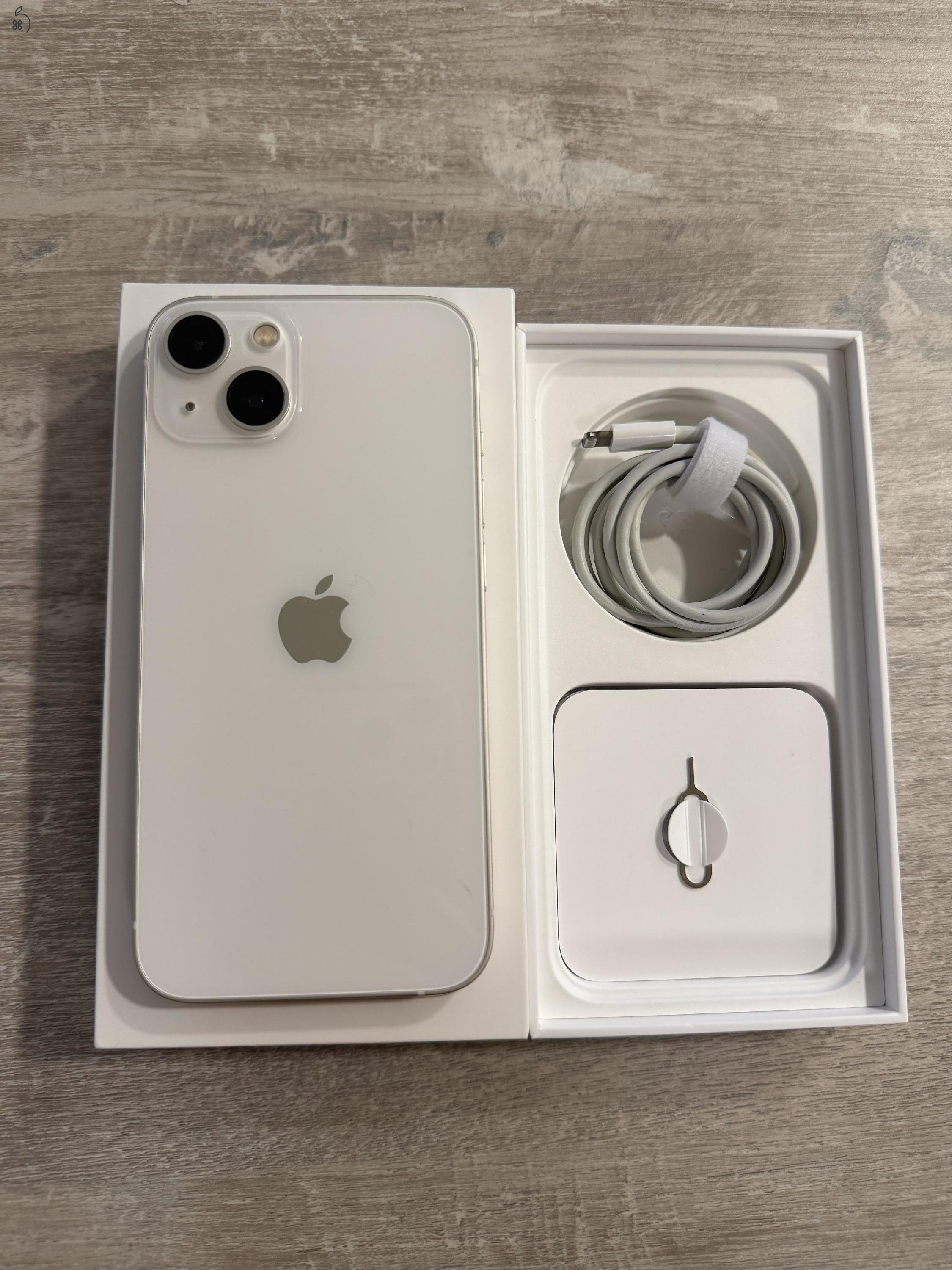 iPhone 13 128 GB független, fehér újszerű állapotban