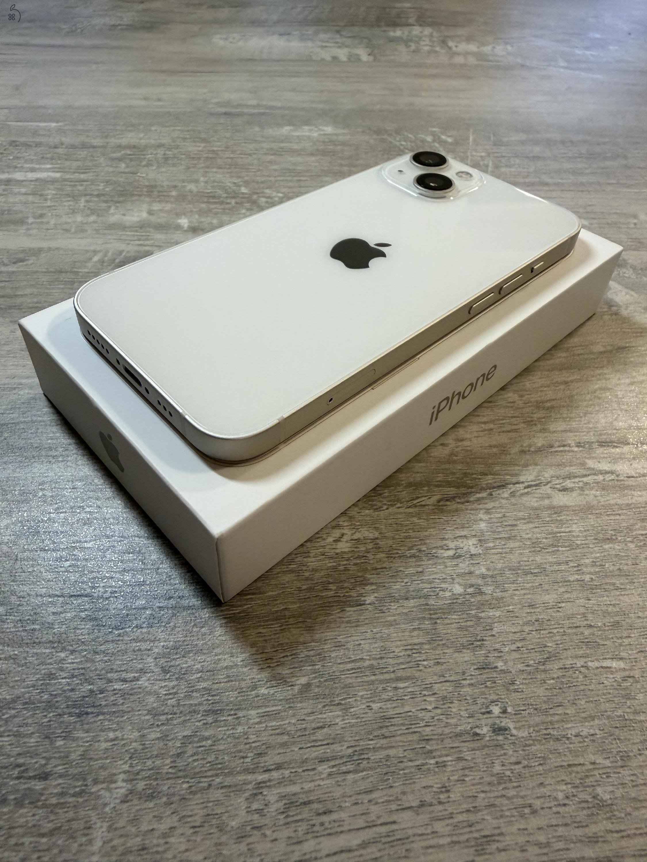 iPhone 13 128 GB független, fehér újszerű állapotban