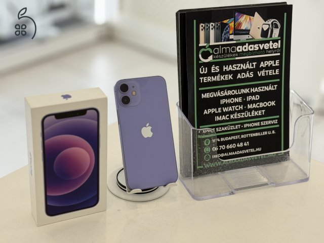 iPhone 12 Mini 128GB Független Újszerű/1-3 hónap gar./Akku 100%/p4598