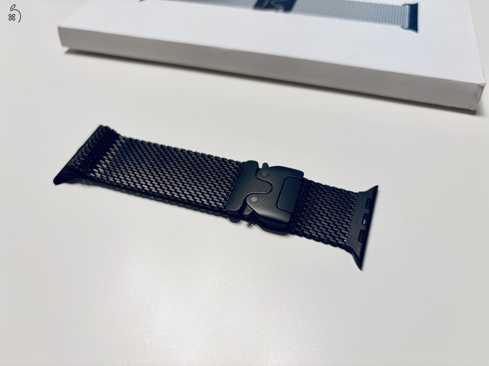 Apple Watch Ultra Milanese Loop gyári titán 49mm (44, 45, 46, 49mm) szíj - fekete