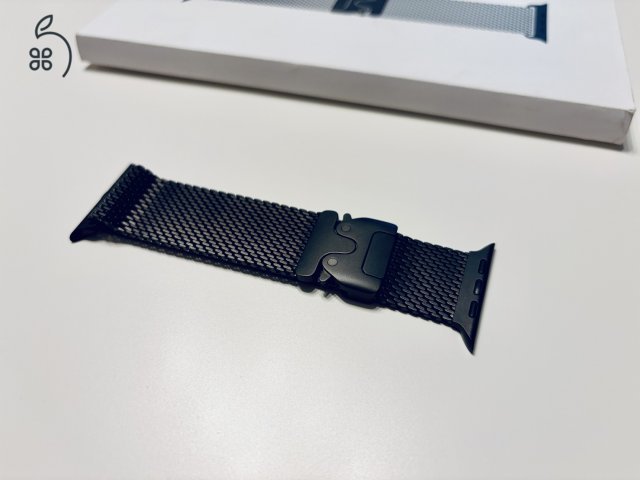 Apple Watch Ultra Milanese Loop gyári titán 49mm (44, 45, 46, 49mm) szíj - fekete