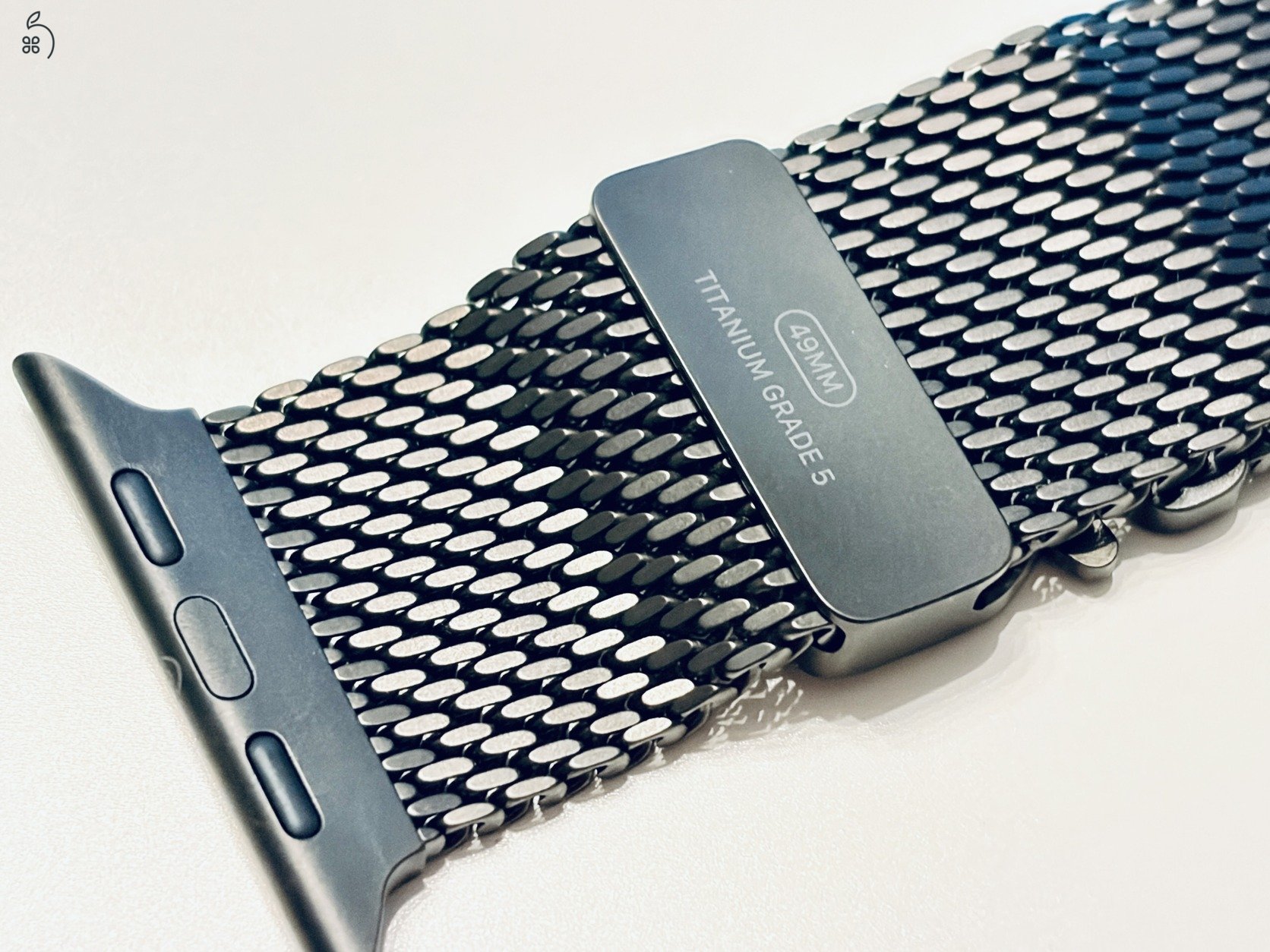 Apple Watch Ultra Milanese Loop gyári titán 49mm (44, 45, 46, 49mm) szíj - fekete