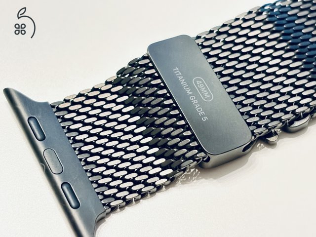 Apple Watch Ultra Milanese Loop gyári titán 49mm (44, 45, 46, 49mm) szíj - fekete