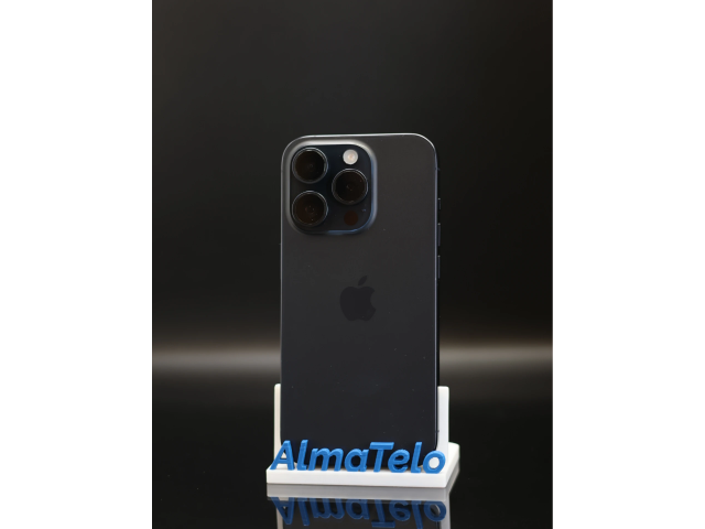 Apple iPhone 15 Pro eSIM 256 GB Blue Titanium 100% akku - 12 HÓ GARANCIA