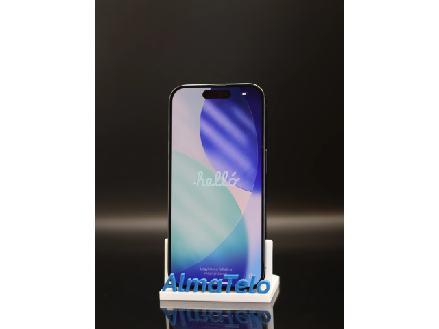 Apple iPhone 15 Pro eSIM 256 GB Blue Titanium 100% akku - 12 HÓ GARANCIA