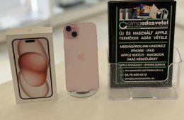 iPhone 15 Plus 128GB Független Újszerű/2027.10.30.Gar./Akku 88%/p4604