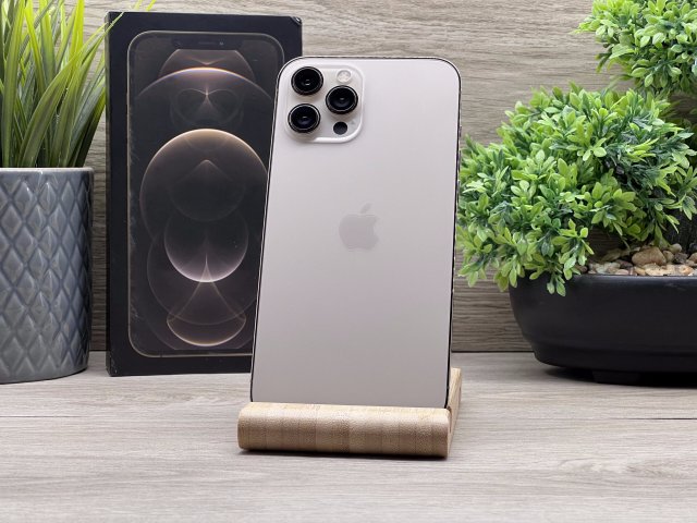 Hibátlan iPhone 12 Pro Max Gold 256GB 2 ÉV Garanciával Számlával 90% Akku