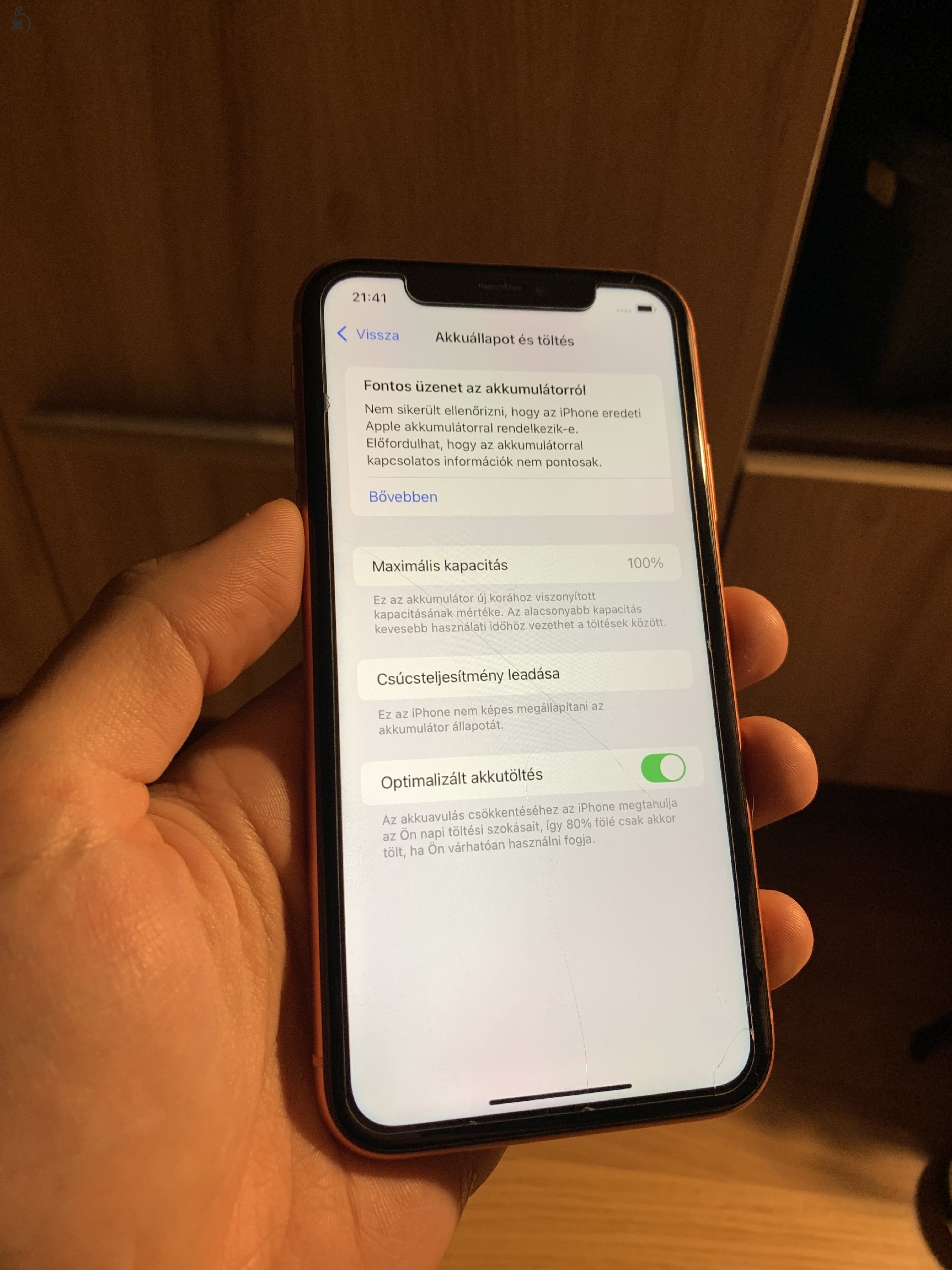 iPhone XR 64GB Független 100% akksi