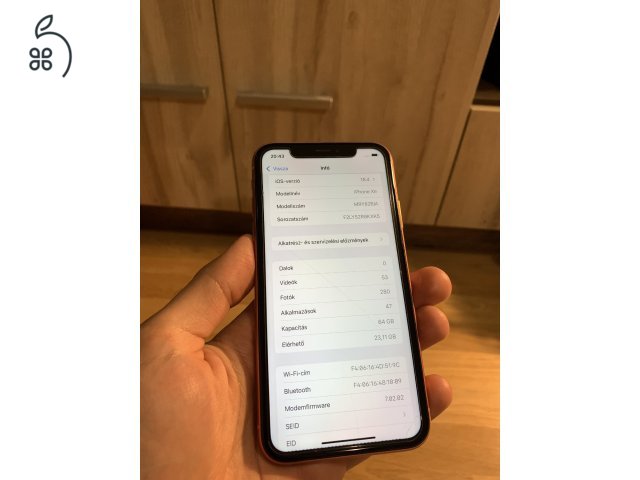 iPhone XR 64GB Független 100% akksi