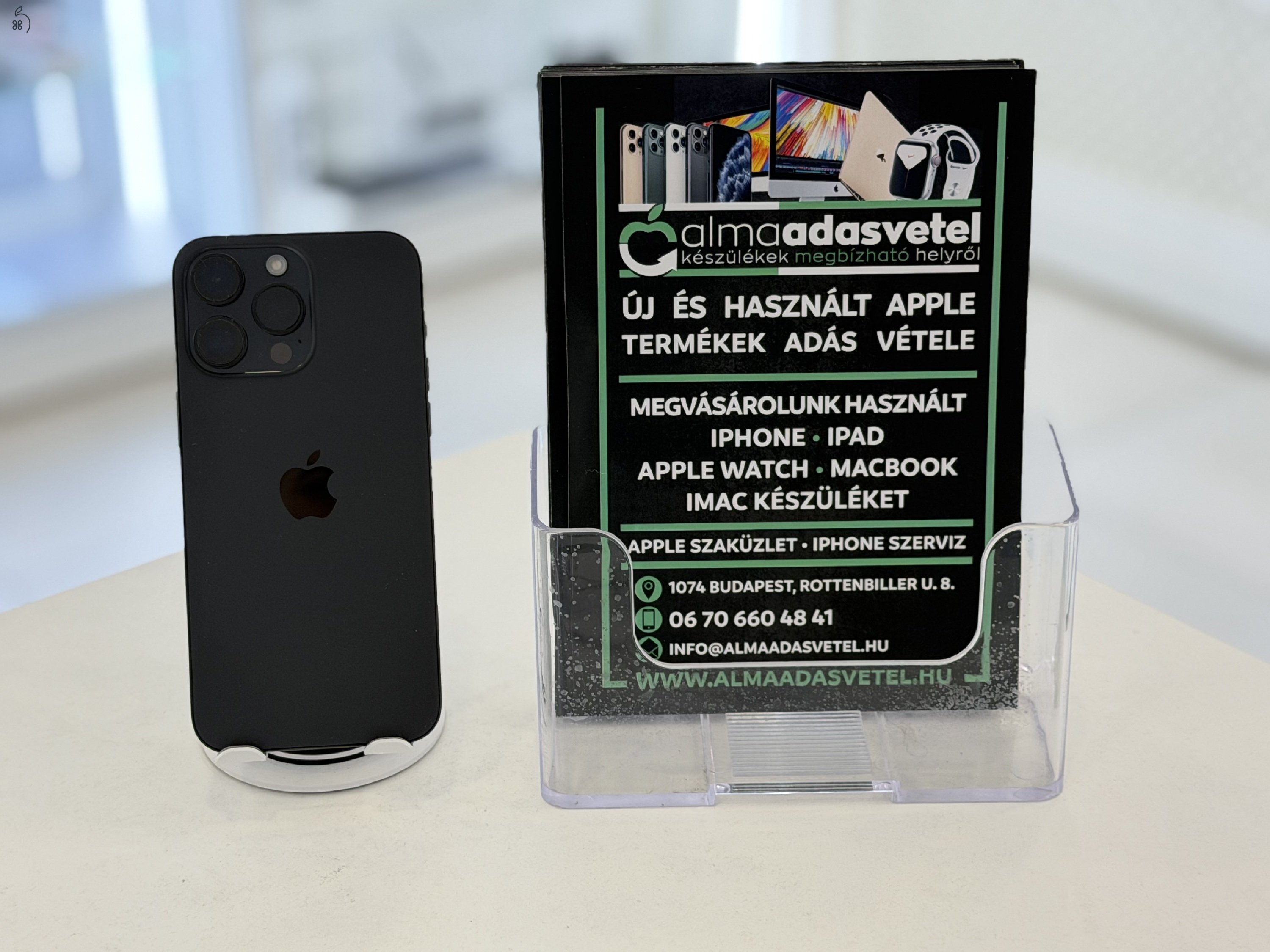 iPhone 15 Pro Max Vodafone/ Karcmentes/1-3 hónap gar./Akku 100%/p4606