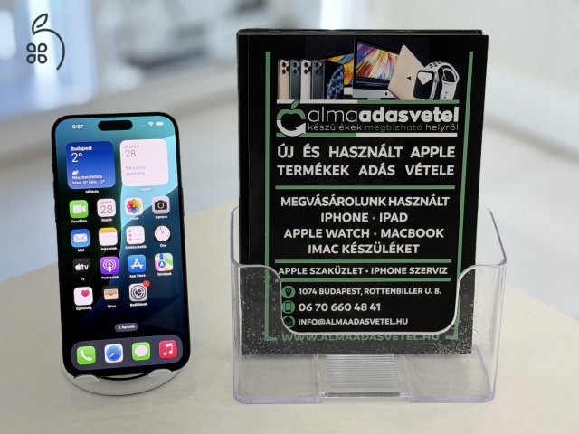 iPhone 15 Pro Max Vodafone/ Karcmentes/1-3 hónap gar./Akku 100%/p4606
